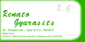 renato gyurasits business card